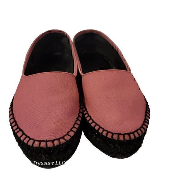 Versace Jeans Couture Espadrilles Flats Pink 35 Black 5 - Picture 7 of 10